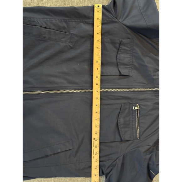Calvin‎ Klein Men's Navy Blue Hooded Utility Jacket Size Large Cotton Blend - Picture 6 of 7